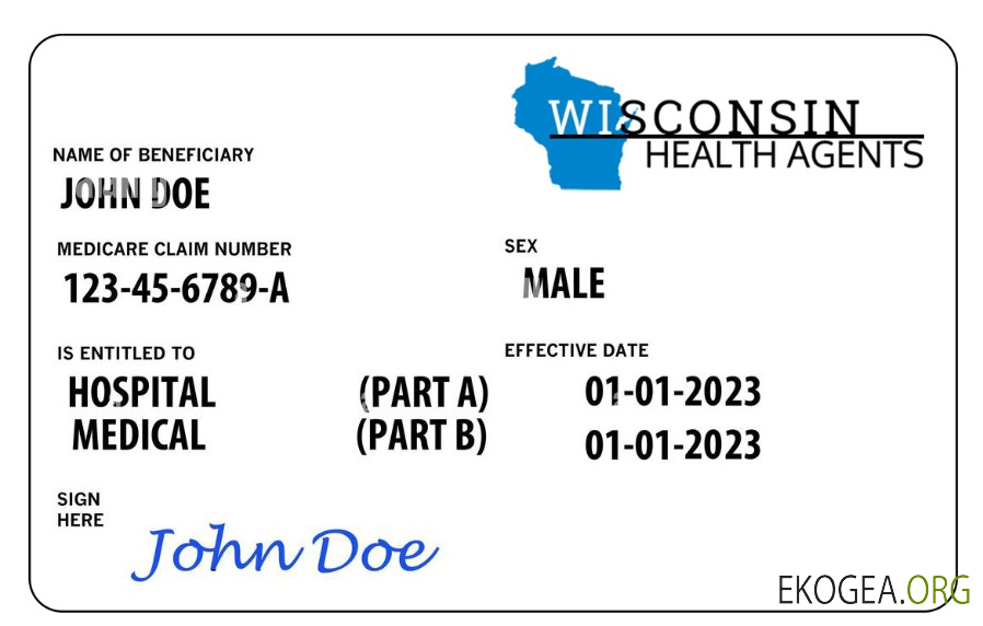 Carte d'assurance maladie du Wisconsin